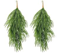 2 guirnaldas de lágrimas artificiales de pino de Navidad | Corona de porche para festivales al aire libre para interiores y exteriores, fiestas, reuniones, entradas, chimeneas