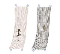 2 hamacas de dragón barbudo de red colgante cama reptil hamacas para camaleón, lagartos, gecko, serpientes, 21,5 x 91 cm (negro y albaricoque)