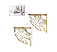 2 Hanging Shelf Corner Brackets, Fan-shaped Triangle Shelf Brackets