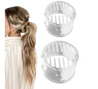 2 hebillas de cola de caballo de sujeción fuerte, hebillas de ponys pequeños, clips de cola de caballo, pinzas antideslizantes para el cabello con dientes de peine, soportes portátiles para coleta