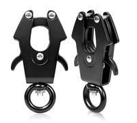 2 hebillas de correa de perro con clip de rana para vincular suministros de collar de mascotas, giratorio de 360 grados, cierre de liberación rápida, llavero táctico (pequeño (círculo))