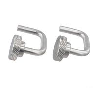 2 hebillas de eslabones de acero inoxidable y ganchos de conexión compatibles con mesas plegables IGT para uso de extensión de mesa (plata)