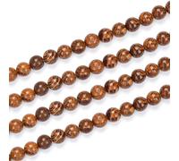 2 hebras de piedras preciosas curativas de jaspe de piel de tigre dorado natural de 10 mm, cuentas sueltas redondas espaciadoras (68-72 piezas) para hacer joyas artesanales -o13-7-21-97-10