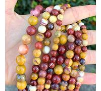 2 hebras de piedras preciosas curativas de jaspe mokaita natural de 10 mm, cuentas sueltas redondas espaciadoras de piedra preciosa (68-72 piezas) para hacer joyas artesanales GF22-10