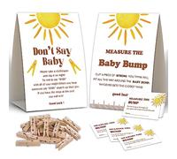 2 Here Comes The Sun Baby Shower Game,Don't Say Baby Clothespin Games,Measure The Baby Bump,Baby Shower Decorations,Baby Shower Game Gender Neutral,Baby Shower Package,Funny Baby Shower Games-2