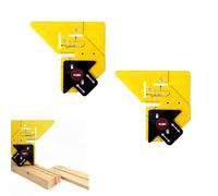 2 herramientas de ayuda para carpintería de poda, marcador de ángulo de inglete de 45 grados y guía de espaciado ajustable, para instalación de carcasa(2pcs)