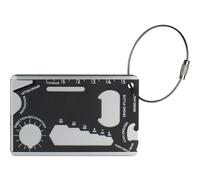 2 herramientas multiherramientas para tarjetas de crédito con multifunción, 11 en 1, de acero inoxidable, herramienta multifunción en formato de tarjeta de crédito, herramienta para exteriores con