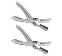 2 herramientas profesionales de acero para descascarillar cangrejos, agarre ergonómico, seguro, pelador de cangrejos de río, removedor de cola de cocina de acero esencial