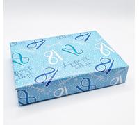 2 hojas 2 etiquetas 18th Happy Birthday Celebra Hooray Blue Papel de regalo para hombre de 18 años