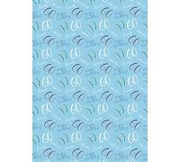 2 hojas 2 etiquetas 60th Happy Birthday Celebrate Hooray Blue Papel de regalo para hombre de 60 años (PA)