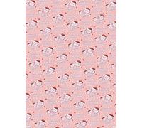 2 hojas, 2 hojas, caras lindas con texto en inglés "Happy 1st Christmas As My Sister", papel de regalo para primera Navidad, color rosa para relaciones familiares (PA)