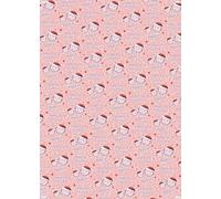 2 hojas con 2 etiquetas de caras lindas con texto en inglés "Happy 1st Christmas As My Auntie" papel de regalo para primera Navidad, rosa para relaciones familiares (PA)