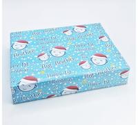 2 hojas con 2 etiquetas de caras lindas con texto en inglés "Happy 1st Christmas As My Big Brother", papel de regalo para primera Navidad, relaciones familiares, color azul (PA)