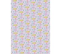 2 hojas con 2 etiquetas de Feliz Navidad para hermana pequeña, papel de regalo de Navidad rosa para relaciones familiares (PA)