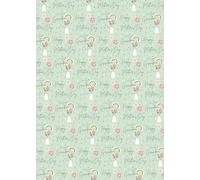 2 hojas con 2 etiquetas para el día de la madre, diseño de florero verde con texto en inglés "Love You Grandma", papel de regalo, corazones blancos y dorados (PA)