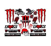 2 hojas Cool Pegatinas para Moto, Calcomanías para Moto, Pegatinas para Casco, Sticker Motocross, Adhesivo Impermeable para Casco, Skateboard, Coche y Moto todoterreno