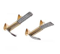 2 hojas de cepillo para coches Carrera de 143 y 132 ranuras - Cepillos de motor metálicos compatibles con modelos de coches de carreras RC Track, 1.2 x 0.12 pulgadas, gris/dorado