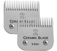 2 hojas de cortapelos para perros, compatibles con Andis, Wahl y Oster, cortapelos para perros, cerámica o acero inoxidable(2 pcs 2)