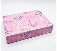 2 hojas de papel de regalo, 2 etiquetas, 21 cumpleaños, celebración, hooray, rosa, para mujer, edad 21 años, papel de regalo (PA)