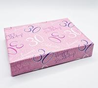 2 hojas de papel de regalo para mujer de 30 años, 2 etiquetas, 30 cumpleaños, para celebrar la hooray, color rosa