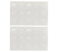 2 hojas de pegatinas para el interruptor del salpicadero del coche, pegatinas para botón de coche, decoración divertida