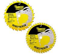 2 hojas de sierra circular SCCSFK184CR16 SabreCut de 184mm 24 dientes 40 dientes x 16mm
