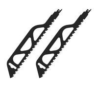 2 hojas de sierra de sable, hoja de sierra de sable de ladrillo, hoja de sierra sable de carburo para corte de madera, metal, Beton y ladrillo (305 mm)