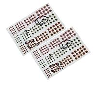 2 Hojas de Simulación Artificial Tridimensional Señuelo de Pesca Cebo Pesca 3D Ojos Conjunto Pegatina DIY