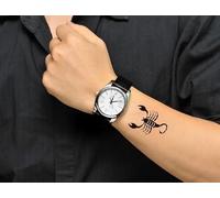 2 hojas tatuaje signo zodiacal temporal Escorpión Aries Tauro símbolos tatuaje adhesivo HSC018 019