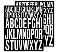 2 Hojas Vinilo Adhesivos Alfabeto Pegatina Letras Grandes Adhesivas Impermeables Autoadhesivas Egatinas Mayúsculas y Minúsculas for Manualidades Letreros Carteles Ventanas Buzones Automóviles-Blanco