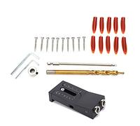 2 - Hole Drilling Guide Locator | 15 Degree Angle for Woodworking & Cabinet Making | Aluminum Alloy Punching Tool Kit with Scale Markings/DIY Projects/Furniture Assembly