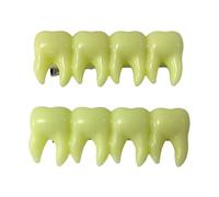 2 horquillas de dientes para fiestas de Halloween y espectáculos de máscaras, pasadores distintivos para mujeres