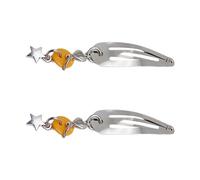 2 horquillas de metal con colgante de estrella para niñas y adolescentes, pinzas para el pelo para el día caluroso, primavera para mujer, coleta de caballo, clip lateral para el pelo C