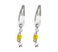 2 horquillas de metal con colgante de estrella para niñas y adolescentes, pinzas para el pelo para el día caluroso, primavera para mujer, coleta de caballo, clip lateral para el pelo C