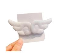 2 horquillas de pelo de alas de ángel súper lindas para niñas, accesorios para el pelo, pasadores, tocado, tocado (blanco-2 piezas)