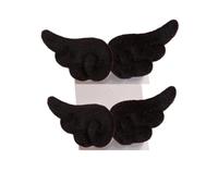 2 horquillas de pelo de alas de ángel súper lindas para niñas, accesorios para el pelo, tocado, tocado, horquilla para el pelo (negro, 2 pares)