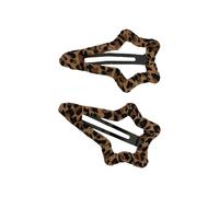 2 horquillas de pelo de estilo coreano con estampado de leopardos de agarre fuerte para varios atuendos y formas casuales