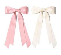 2 horquillas delicadas para el pelo con lazo de moda que añaden encanto a tu peinado, adecuadas para varias ocasiones, lazos para el pelo de mujer