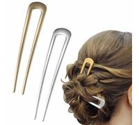 2 horquillas francesas, horquilla francesa, horquilla de pelo, horquillas de metal grandes, pins franceses, pasadores bobby, accesorios para el cabello para mujeres, barras de pelo en forma de U
