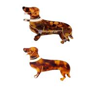 2 horquillas para el pelo con diseño de perro salchicha, clips antideslizantes personalizados, accesorios de joyería, accesorios de moda para niñas