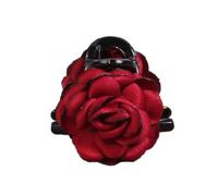 2 horquillas para el pelo de flores para mujer, horquillas para el pelo, horquillas de flores, pinzas antideslizantes, accesorios para el pelo para mujeres y niñas, para uso diario, color rojo vino
