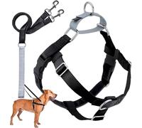 2 Hounds Design Freedom Arnés para Perro sin Tirar, con Correa, XL, 1 Pulgada de Ancho, Negro