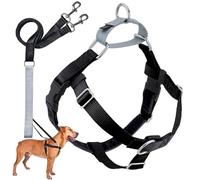 2 Hounds Design Freedom Arnés para Perro sin Tirar, con Correa, XL, 1 Pulgada de Ancho, Negro