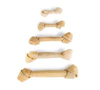 2 huesos x 10 cm Criadores Hueso de Cuero Prensado con nudos snack natural para perros
