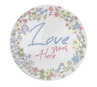 2 imanes de cristal para refrigerador, Love Grows Here, imán para nevera, guirnalda, corona, imanes para decoración del hogar, para el aula y el trabajo