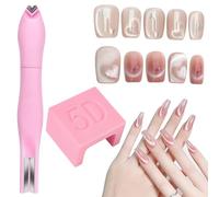 2 imanes de uñas ojo de gato 3 en 1, herramienta magnética versátil en forma de U para esmalte de gel ojo de gato, con forma de corazón y redonda, ideal para estudio, hogar, bricolaje y salón de bell