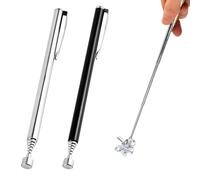 2 imanes de varilla, barra telescópica, telescópica, imán telescópico, ajustable, herramienta de grabación magnética extensible, para recoger pequeñas piezas de metal