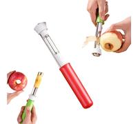 2 In 1 Apple Corer and Peeler - Apple Peeler Corer Slicer All In One, Multi-Purpose Corers for Home Kitchen Vegetable Fruit Kitchen Gadget (Red)