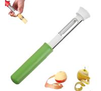 2 In 1 Apple Corer and Peeler - Stainless Steel Ergonomic Kitchen Gadget Effortlessly Remove Cores & Peel Skins for Apples Pears Bell Peppers & More (Green)