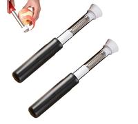 2 In 1 Apple Corer and Peeler, Stainless Steel Fruit Corer & Peeler, Multifunction Corers Tool, for Pears, Peaches, Vegetable Fruit Kitchen Gadget (Black,2pcs)